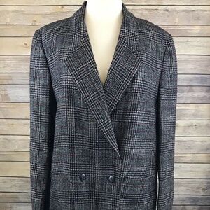En Avance 2 Piece Multicolor Plaid Wool Skirt Suit
